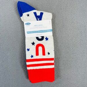 Old Navy Mens Socks USA Patriotic‎ Stars & Stripes One Size New